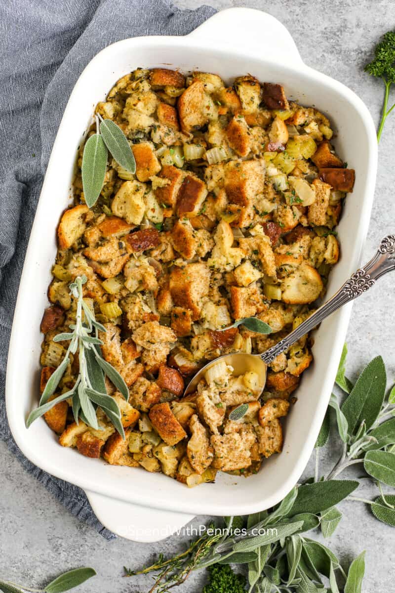 Classic Homemade Turkey Stuffing for Thanksgiving